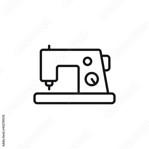 Electric sewing machine line icon