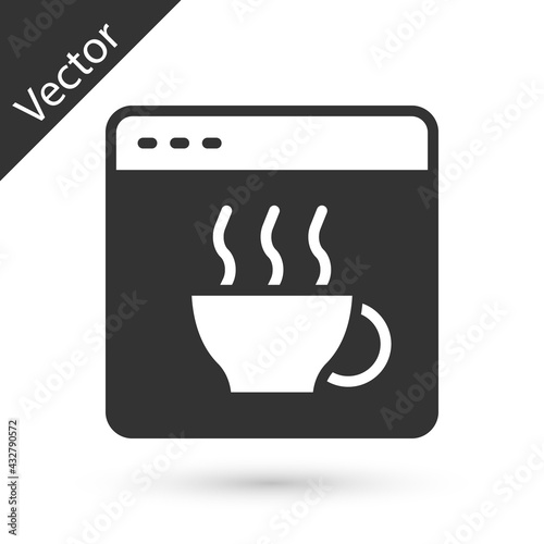 Grey Software, web developer programming code icon isolated on white background. Javascript computer script random parts of program code. Vector