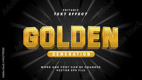 Golden generation text effect