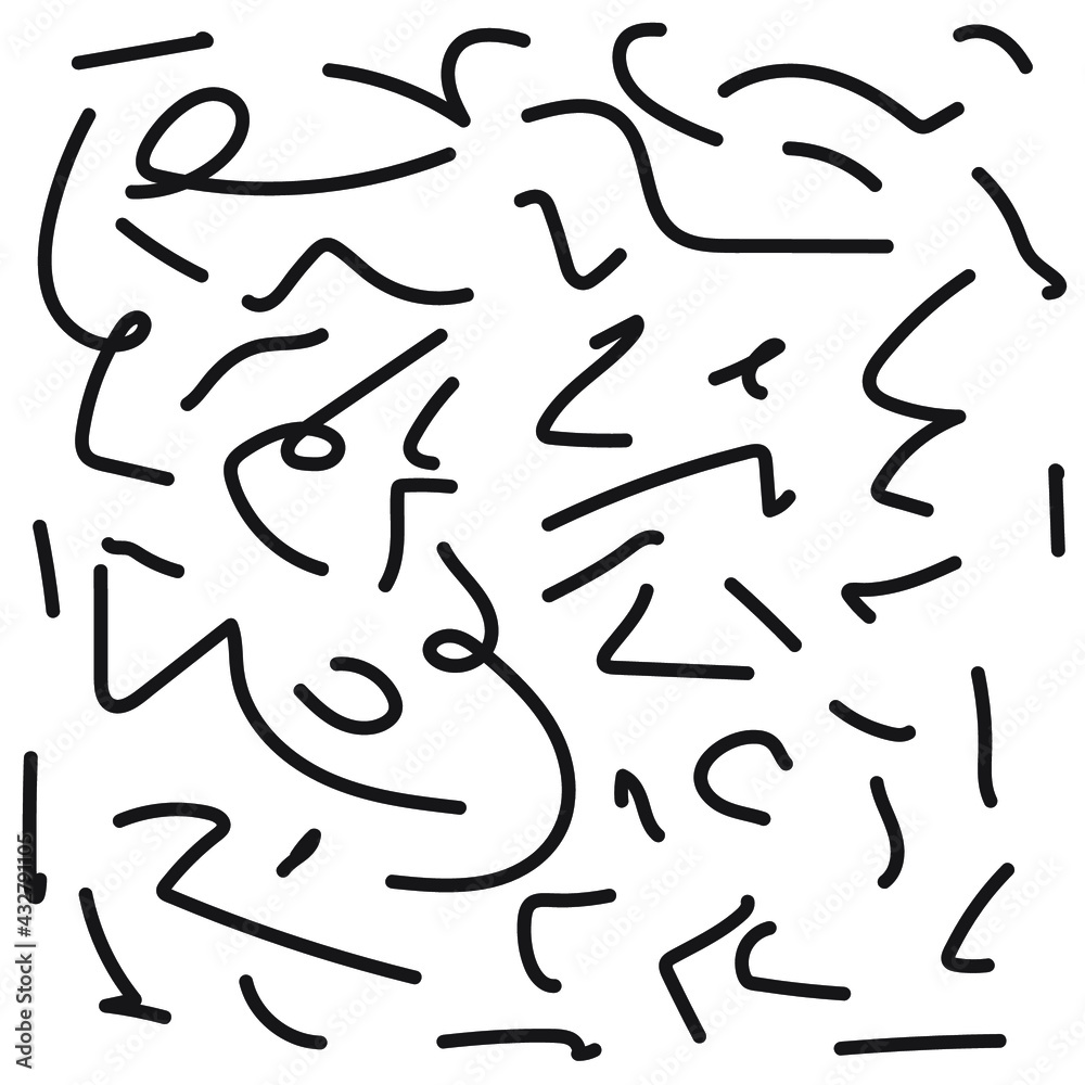 abstract background, erratic lines, black line object on the background abstract background, erratic lines, black line object on the background