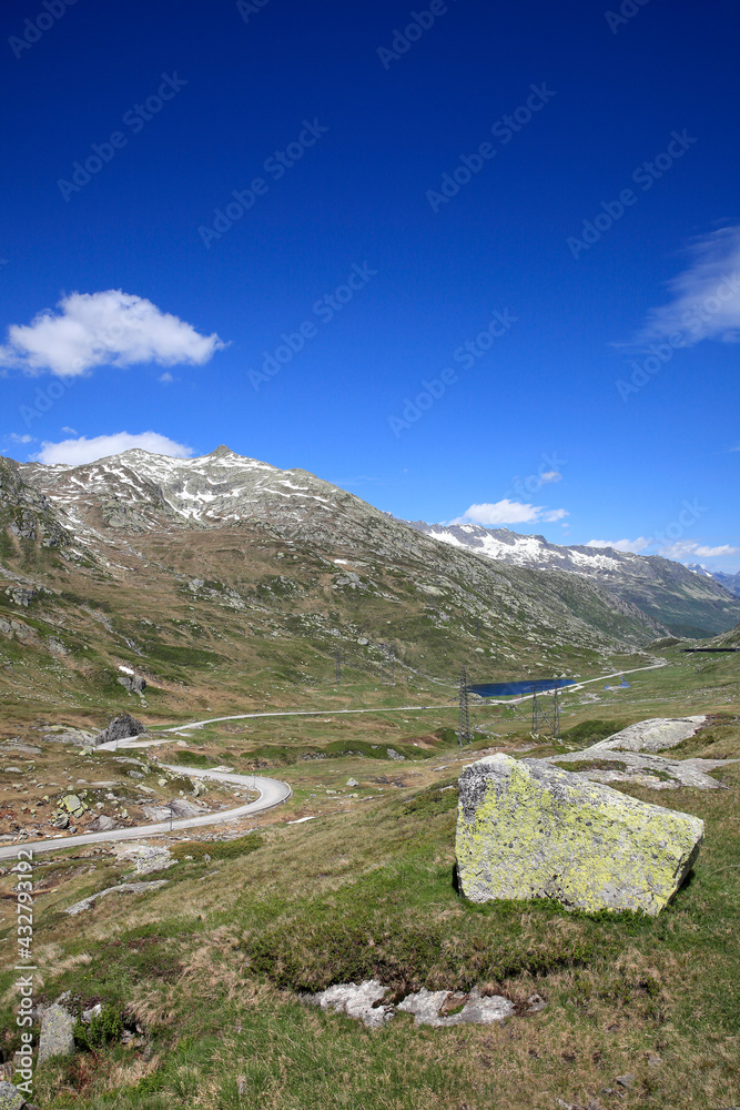 Old Gotthard alpine pass road