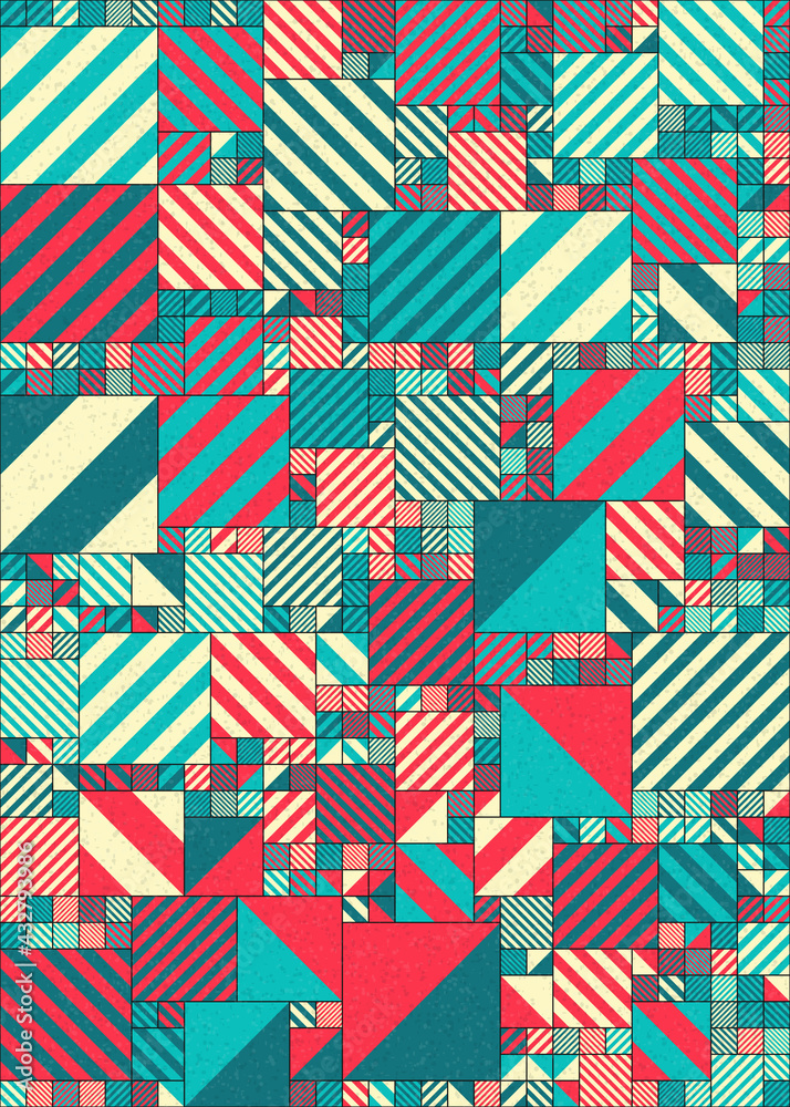 Obraz premium Abstract Geometric Pattern generative computational art illustration