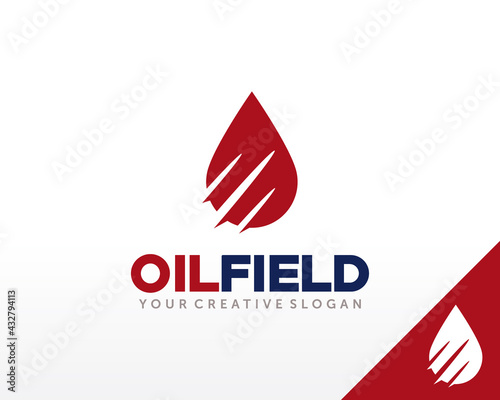Oil and Gas Logo Design. Oil Mine Logo Design Template Vector