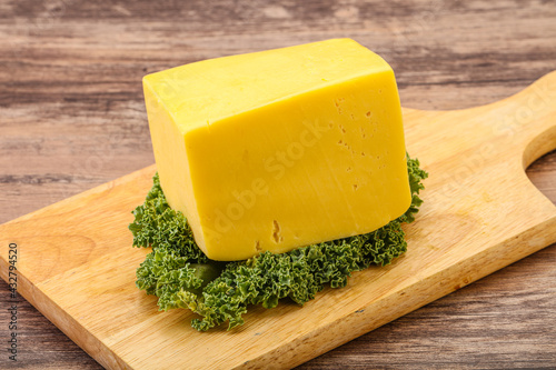 Yellow tilsiter cheese dairy product photo