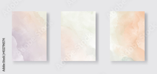 Set of cards watercolor. Set of watercolour banner © sdmix