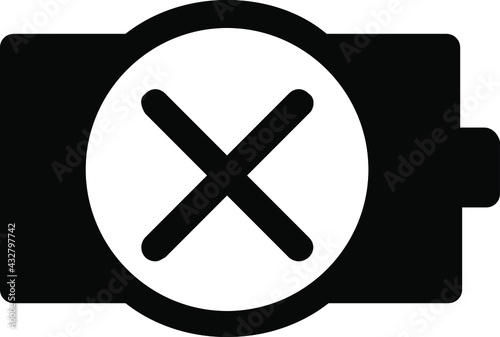 Battery Error icon vector