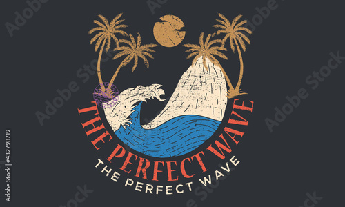 The perfect wave palm beach t-shirt design for apparel and others 