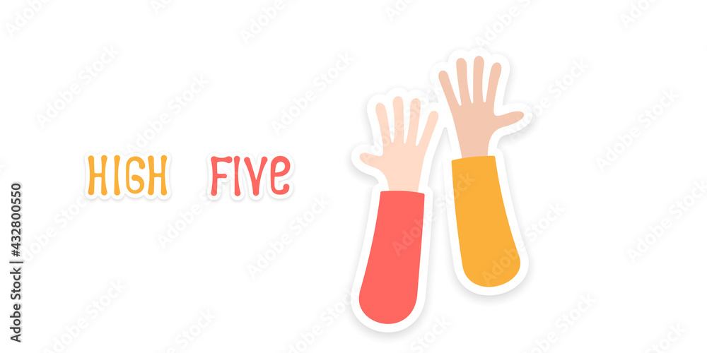 Obraz premium High five icon simple illustration