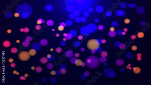 Abstract Colorful Bokeh Effect In Dark Background