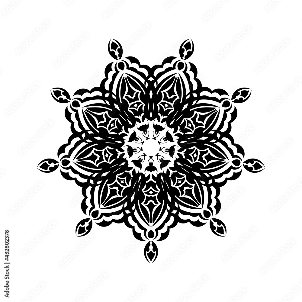 Obraz premium Simple mandala design. Isolated. Vector