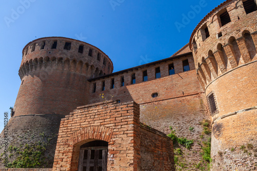 dozza medieval fortress seat of the regional wine shop bologna photo