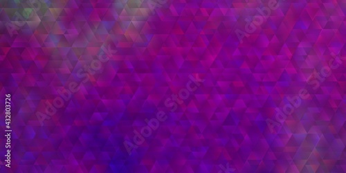Light Purple vector background with lines  triangles.