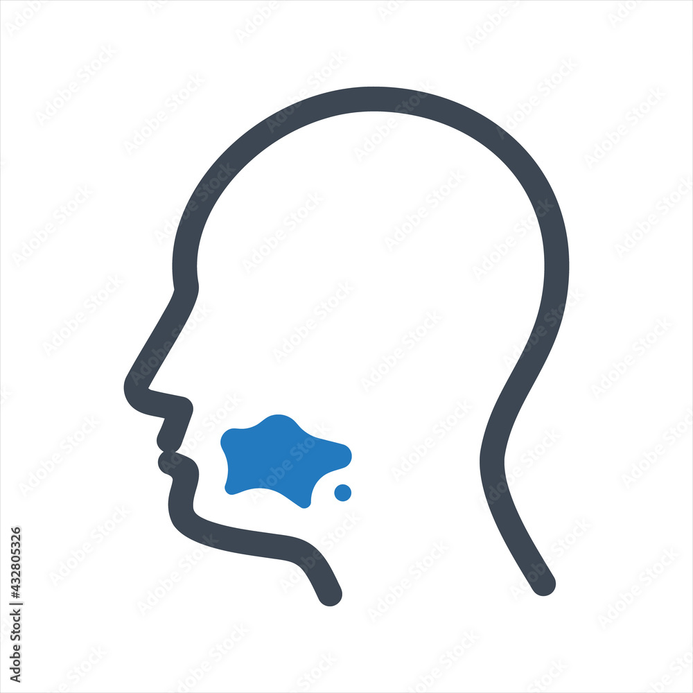 Obraz premium Mouth guards icon, vector and glyph