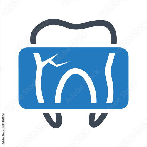Dental x-rays icon, vector and glyph