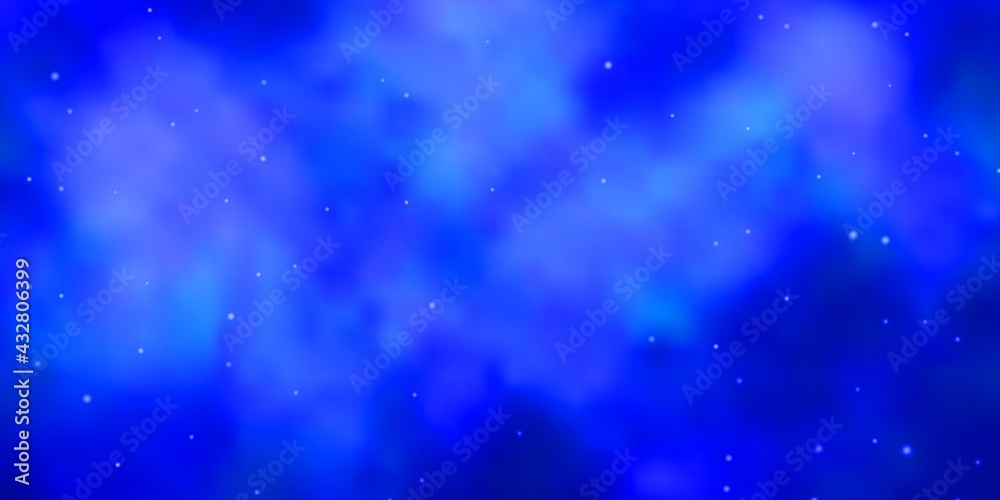 Obraz premium Light BLUE vector texture with beautiful stars.