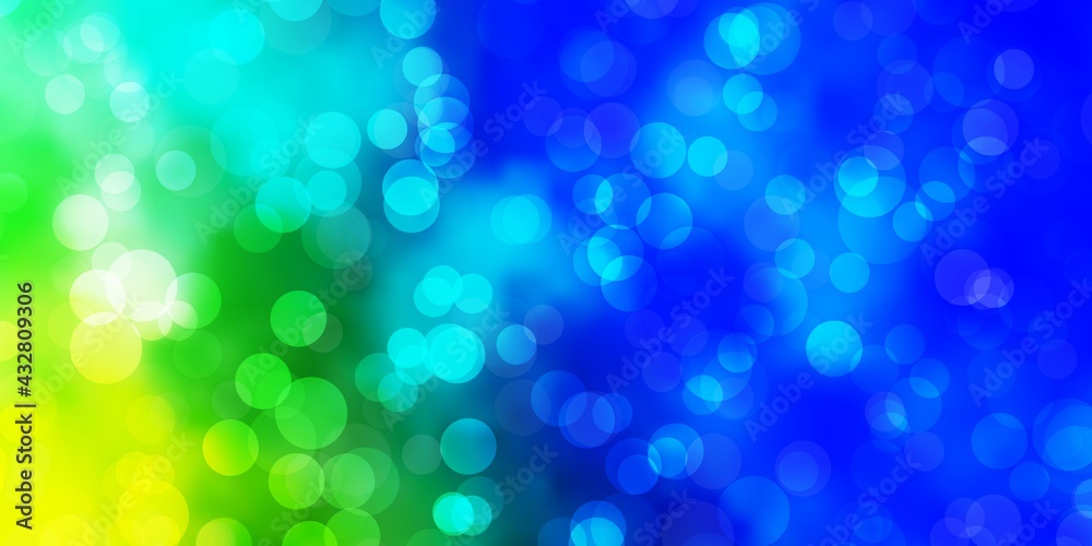 Light Blue, Green vector layout with circle shapes. Light Blue, Green vector layout with circle shapes.