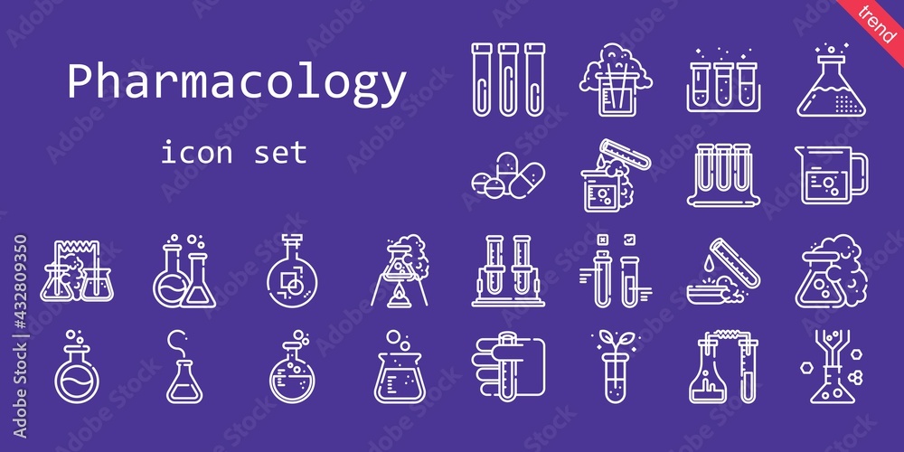 pharmacology icon set. line icon style. pharmacology related icons such as pills, test tube, test tubes, flask, beaker pharmacology icon set. line icon style. pharmacology related icons such as pills, test tube, test tubes, flask, beaker