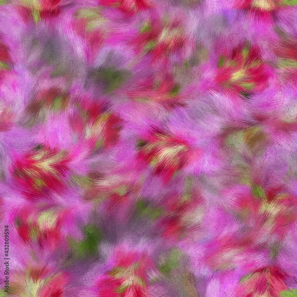 Seamless faux digital painted floral pattern print. High quality illustration. Procedural painting with realistic brush strokes in impressionistic style. Abstract art for surface design and print. Seamless faux digital painted floral pattern print. High quality illustration. Procedural painting with realistic brush strokes in impressionistic style. Abstract art for surface design and print.