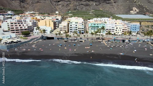 Aerial view on Puerto Naos in La Palma, Canary Islands, Spain photo