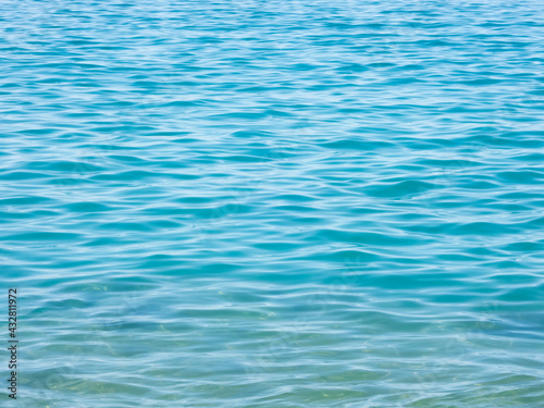 Calm water surface of Mediterranean sea, close-up view