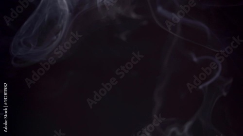 Movement of smoke on black background, smoke background, abstract smoke on black background