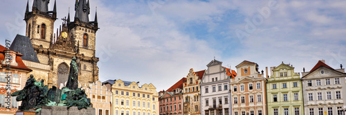 Canvas Print Panorama of the old town square of Prague, Czech republic