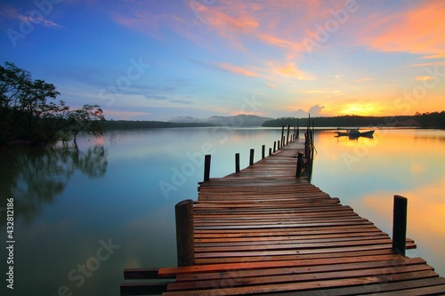 pier at sunset