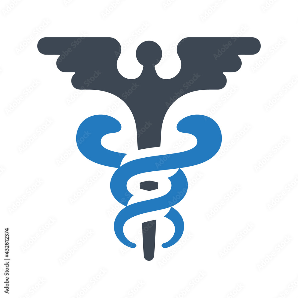 Caduceus Medical icon, vector and glyph Caduceus Medical icon, vector and glyph