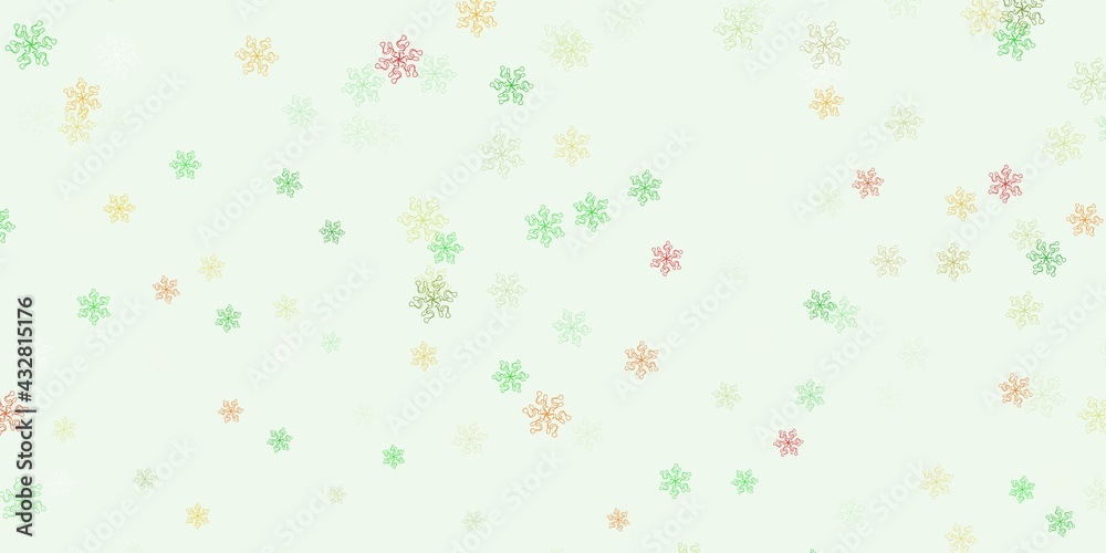 Light green, yellow vector natural layout with flowers. Light green, yellow vector natural layout with flowers.