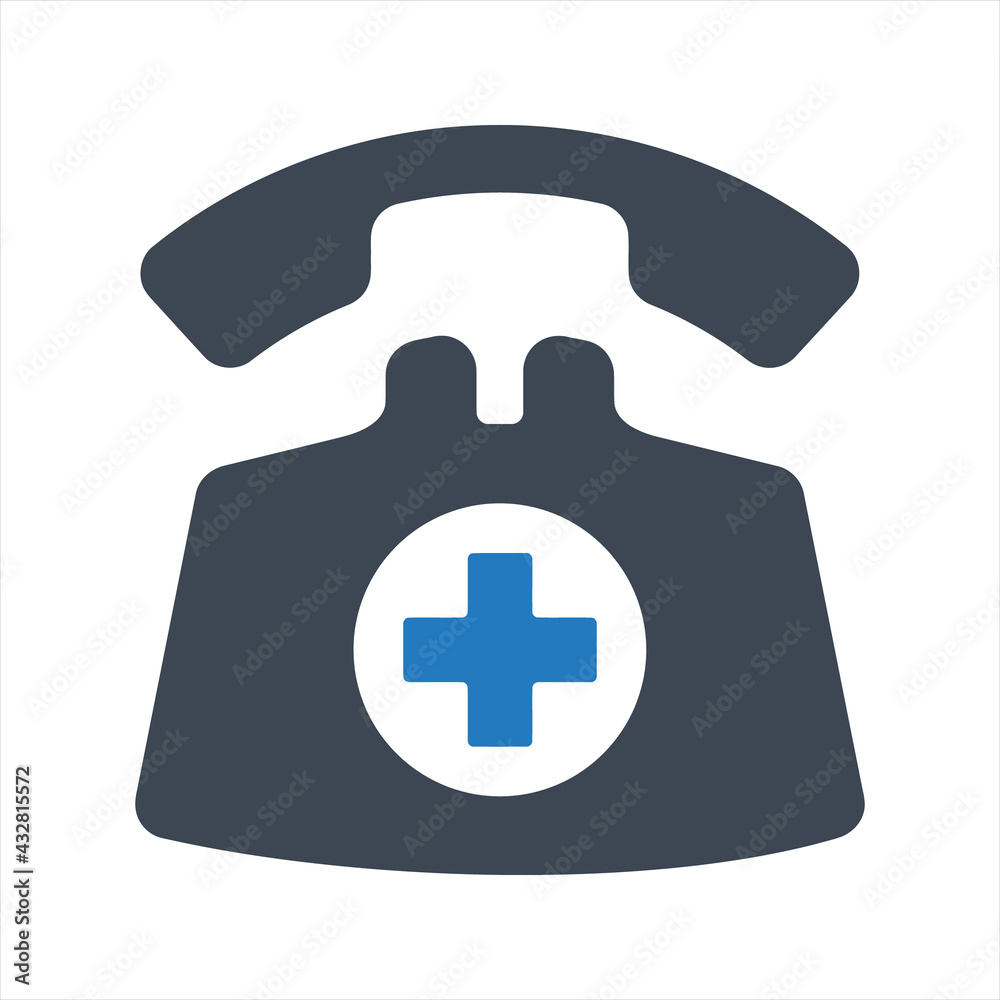 Doctor on call icon, vector and glyph Doctor on call icon, vector and glyph