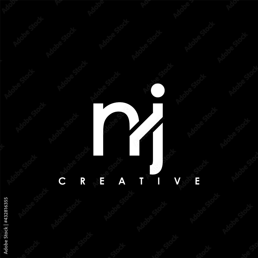 NJ Letter Initial Logo Design Template Vector Illustration Stock Vector ...