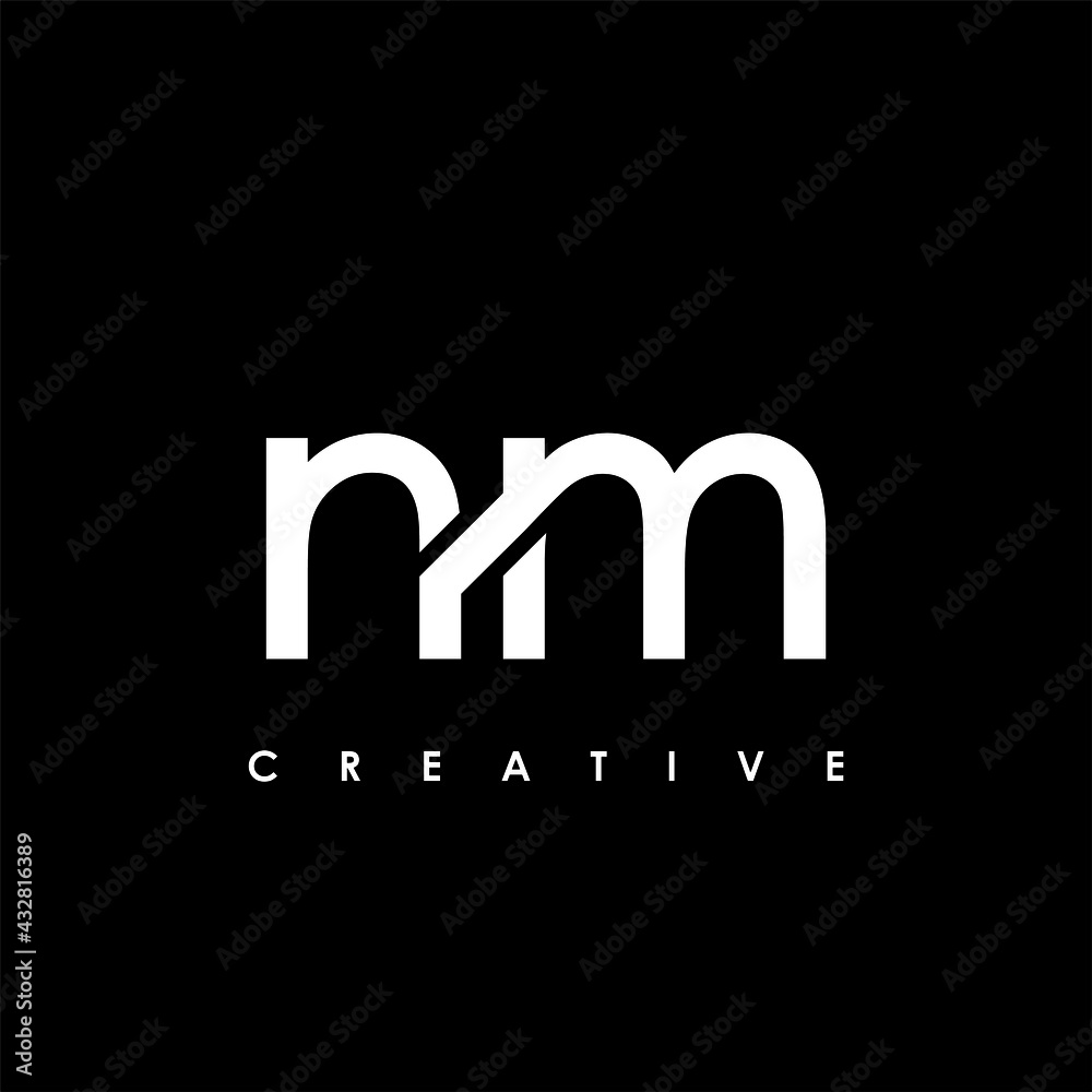 Fototapeta premium NM Letter Initial Logo Design Template Vector Illustration