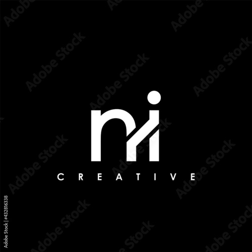NI Letter Initial Logo Design Template Vector Illustration