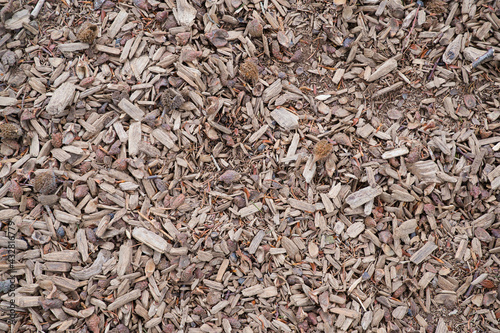 photography of bark mulch as background, format-filling