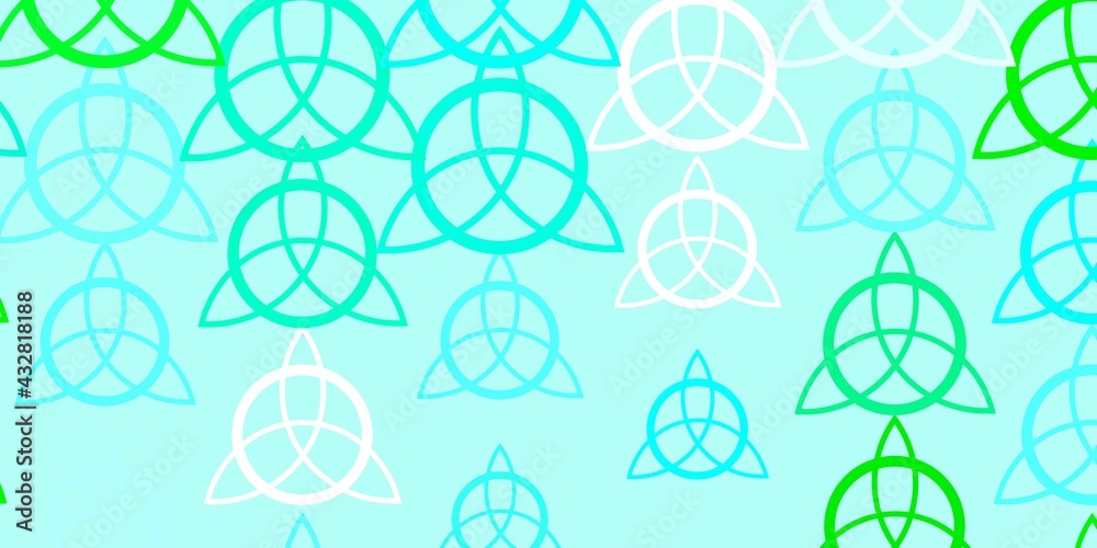 Light Blue, Red vector background with occult symbols. Light Blue, Red vector background with occult symbols.