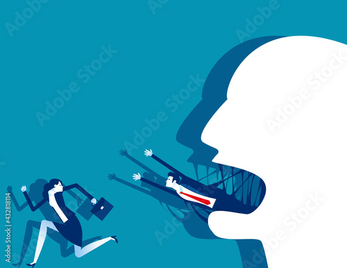 Big heads devour people or big businesses devour small businesses