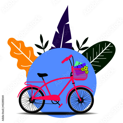 bicycle with flowers
