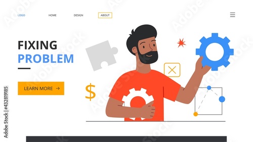 IT specialist or technician fixing the problem