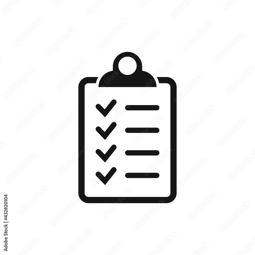 Clipboard icon. Checklist sign symbol for web site and app design. Clipboard icon. Checklist sign symbol for web site and app design.