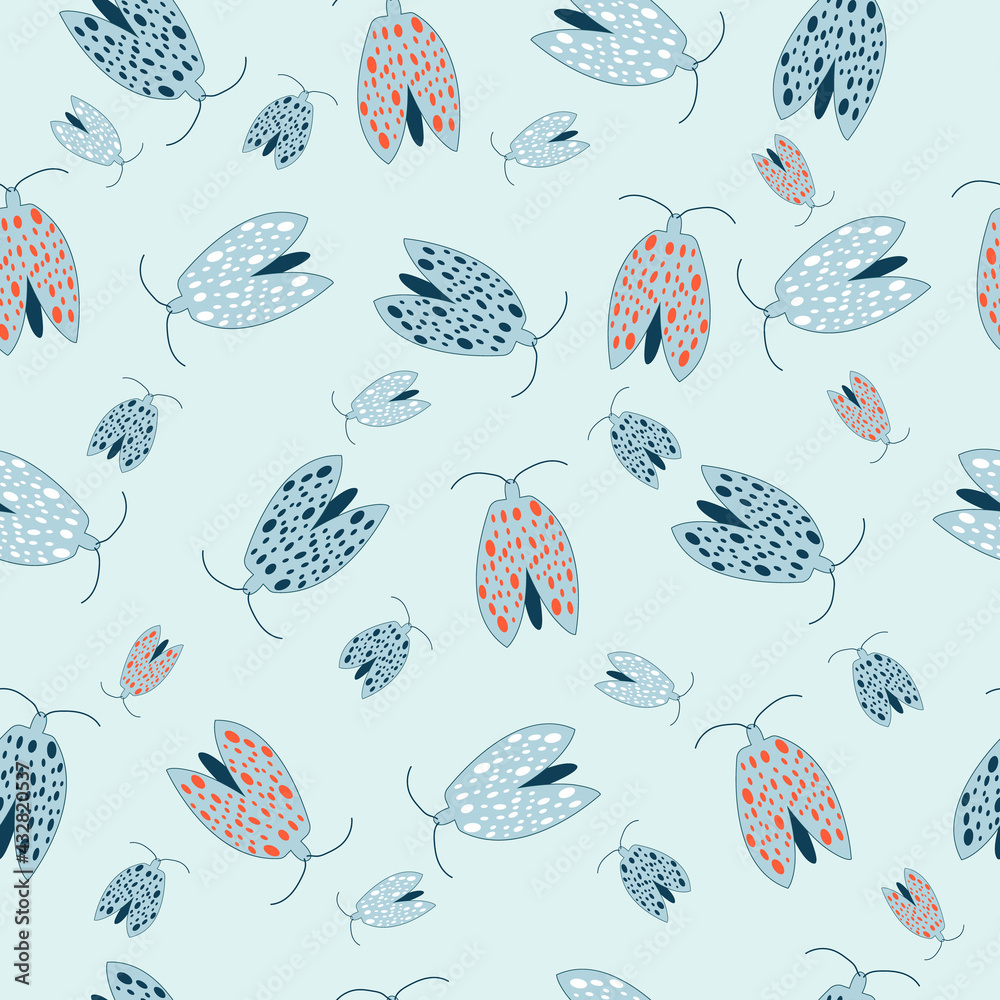 Seamless butterflies pattern. Summer vector illustration Seamless butterflies pattern. Summer vector illustration