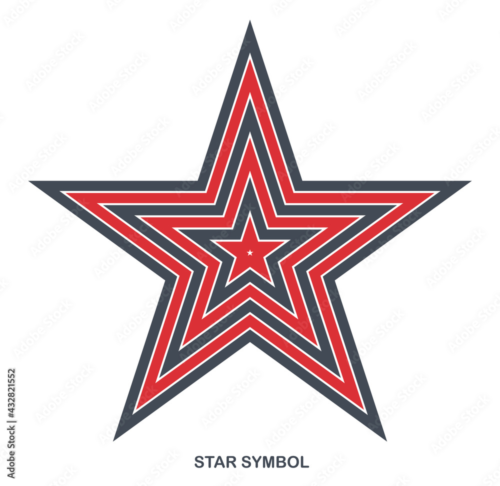 Star linear symbol vector logo or emblem design isolated on white background, pentagonal five angle star sign. Star linear symbol vector logo or emblem design isolated on white background, pentagonal five angle star sign.