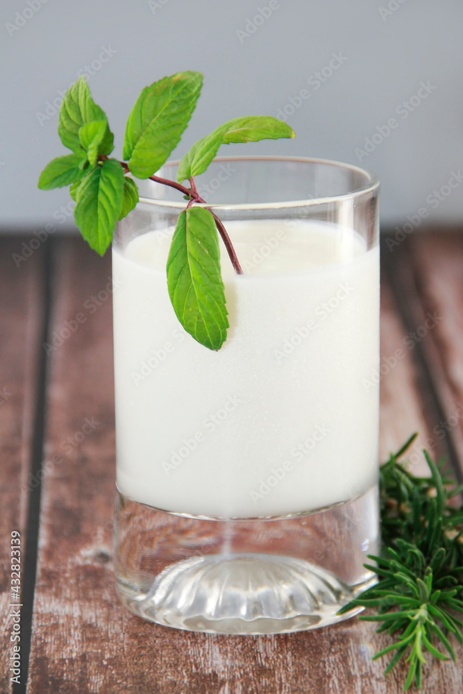 milk drink in a glass cup for a kefir diet milk drink in a glass cup for a kefir diet