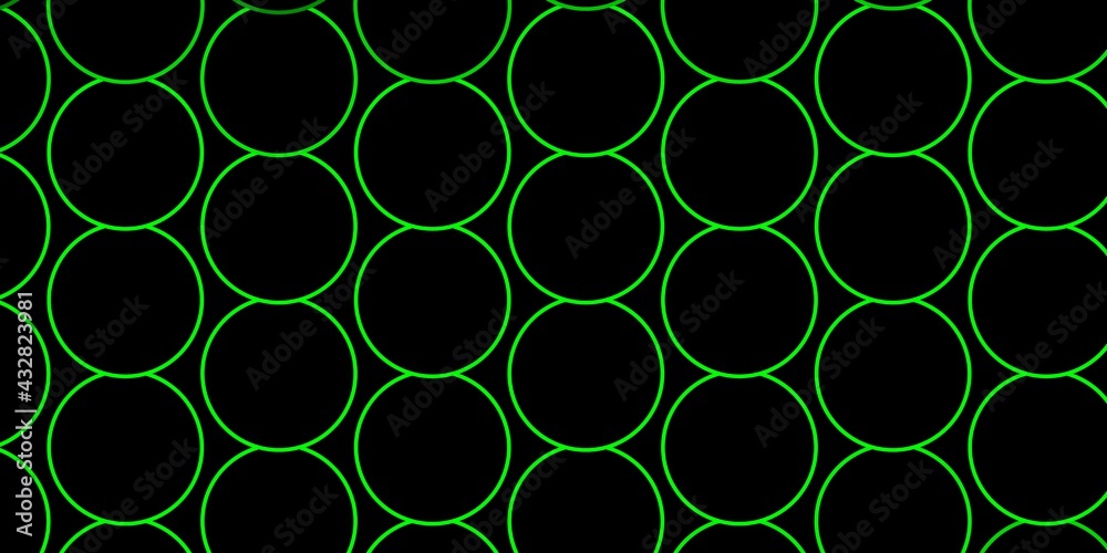 Dark Green vector background with circles. Dark Green vector background with circles.