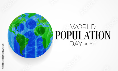 World Population day is observed every year on July 11th, which seeks to raise awareness of global population issues. Vector illustration.