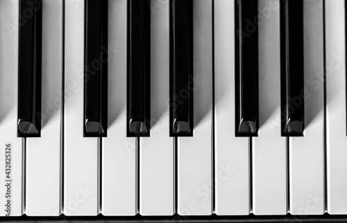 black and white piano keys on top
