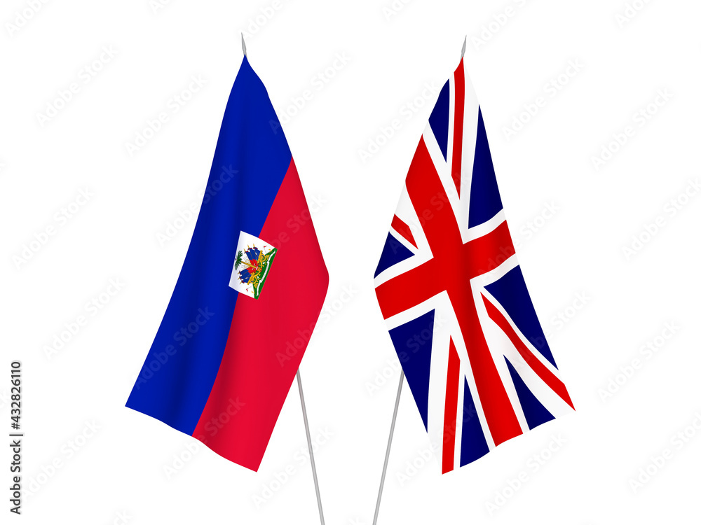 Great Britain and Republic of Haiti flags