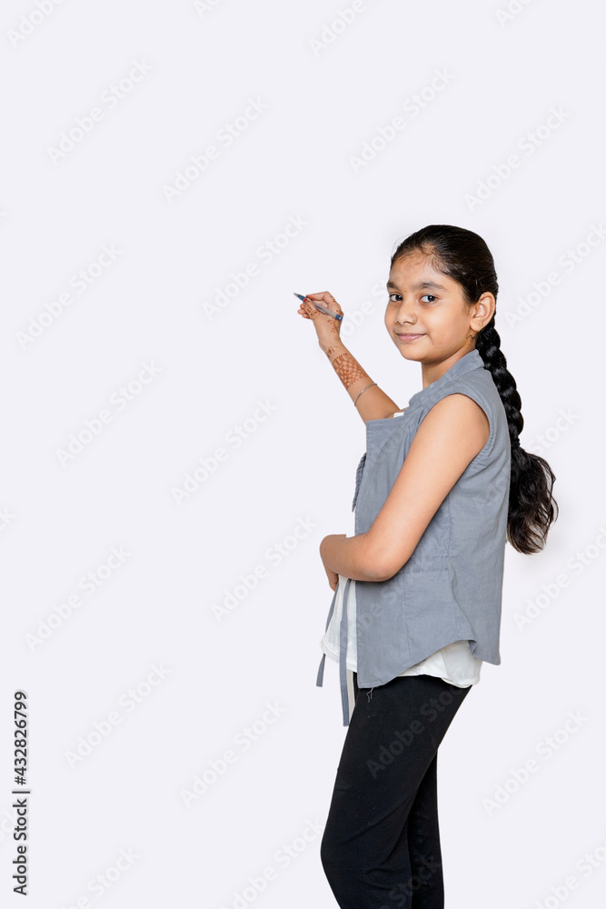 asian girl writing something on blank space asian girl writing something on blank space
