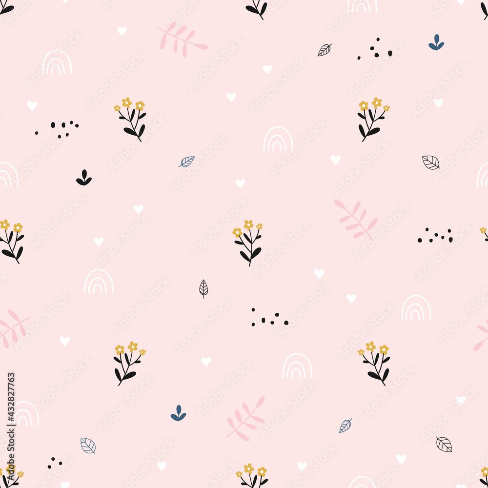 Floral seamless pattern for baby Floral seamless pattern for baby