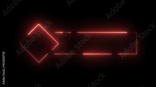 glowing neon lights loop banner and lower third animation