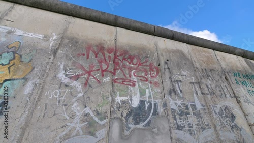 Berlin Wall in Berlin Germany in 4k